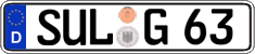 German license plate, Regular plates