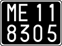 License plate of Italy, Cars (1927 year series)