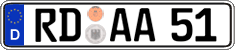 German license plate, Regular plates