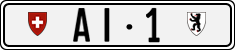 License plate of Switzerland, Cars