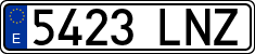 License plates of Spain, Ordinary (2000)
