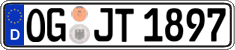 German license plate, Regular plates