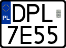 License plates of Poland, Special vehicles and motorcycles