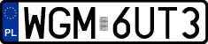 License plates of Poland, Regular car plates