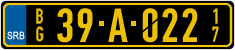 License plate of Serbia, Diplomatic