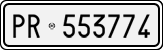 License plate of Italy, Cars (1927 year series)