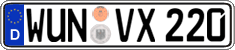 German license plate, Regular plates