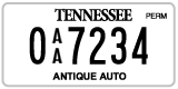 Tennessee, Antique (AA 12345)
