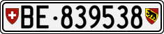 License plate of Switzerland, Cars