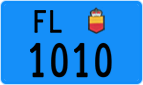 License plate of Liechtenstein, Work and fire vehicles (blue)