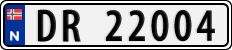License plate of Norway, Cars