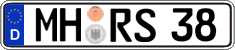 German license plate, Regular plates