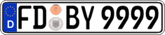 German license plate, Regular plates