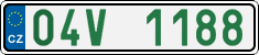 License plate of the Czech Republic, Oldtimers (2001)