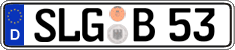 German license plate, Regular plates