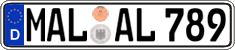 German license plate, Regular plates