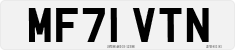 License plate of the United Kingdom, 2001 year system