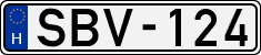 license plates of Hungary, Cars (1990)