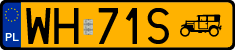 License plates of Poland, Oldtimers