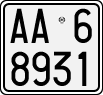 License plate of Italy, Motorcycles (1994 year series)