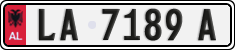 License plate of Albania, Cars (1993)