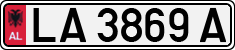 License plate of Albania, Cars (1993)