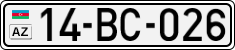 License plate of Azerbaijan, Cars
