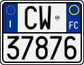 License plate of Italy, Motorcycles (1994 year series)