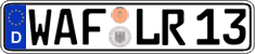 German license plate, Regular plates