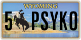 Wyoming, Vanity Plates (1(2) XXXXX)