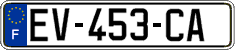 French license plate, SIV (ordinary)