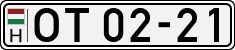 license plates of Hungary, Oldtimers (1990)