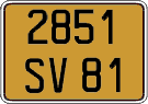 French license plate, FNI