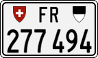 License plate of Switzerland, Cars