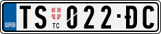 License plate of Serbia, Cars