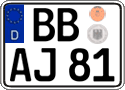 German license plate, Regular plates
