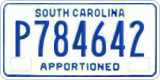 South Carolina, Apportioned (A123456)