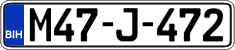 License plate of Bosnia and Herzegovina, Regular plates
