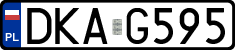 License plates of Poland, Regular car plates