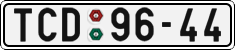 License plate of the Czech Republic, Cars (1960)