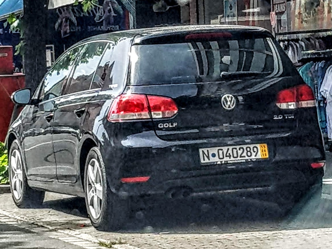 N 040289, Volkswagen Golf 6th gen 5-door Hatch (5K), 2008–2013