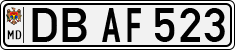 License plate of Moldova, Cars (1992)