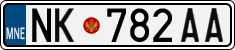 License plate of Montenegro, Trailers