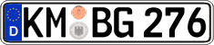 German license plate, Regular plates