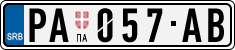 License plate of Serbia, Cars