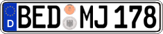 German license plate, Regular plates