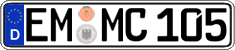 German license plate, Regular plates