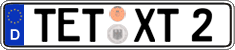 German license plate, Regular plates