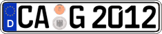 German license plate, Regular plates