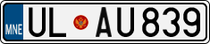 License plate of Montenegro, Cars